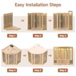 SpringSpa 4-Person Low EMF Infrared Sauna with Bluetooth
