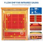 3-Person Low EMF Infrared Sauna with Bluetooth