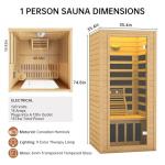 Springspa Infrared Sauna for One with Bluetooth
