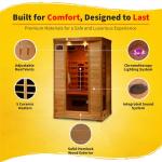 2-Person Hemlock Infrared Sauna with 5 Heaters