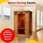 2-Person Hemlock Infrared Sauna with 5 Heaters
