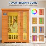 3-Person Low EMF Infrared Sauna with Bluetooth