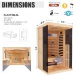 Meissalivive 1-2 Person Infrared Home Sauna