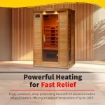 2-Person Hemlock Infrared Sauna with 5 Heaters