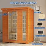 3-Person Low EMF Infrared Sauna with Bluetooth