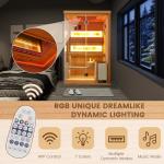 Traditional Steam Sauna for 2-4 People with Himalayan Salt