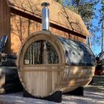 Smartmak Outdoor Barrel Steam Sauna for 2-10 People