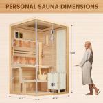 Traditional Steam Sauna for 2-4 People with Himalayan Salt