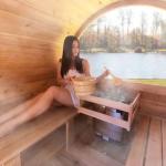 Smartmak Outdoor Barrel Steam Sauna for 2-10 People