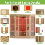 RESTISLAND 1-4 Person Infrared Wood Corner Sauna