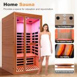 1-2 Person Low EMF Infrared Indoor Sauna with Bluetooth