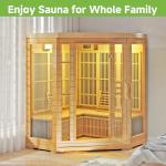 RESTISLAND 1-4 Person Infrared Wood Corner Sauna