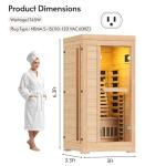Rotihom Infrared Home Sauna for 1-2 People