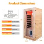 Iwoodhome 1-Person Infrared Home Sauna Room