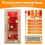 Iwoodhome 1-Person Infrared Home Sauna Room