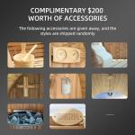 Woodbridge 2-Person Outdoor Barrel Sauna with Heater