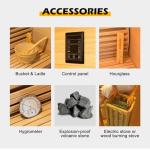 ZONEMEL 2-Person Indoor Wooden Steam Sauna
