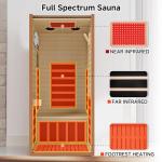 Springspa 1-Person Infrared Sauna with Bluetooth Speakers