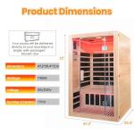2-Person Low EMF Infrared Sauna for Home