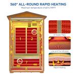 Restisland 2-Person Outdoor Infrared Sauna with Bluetooth