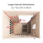 Compact 1-Person Infrared Sauna with Red Light Therapy