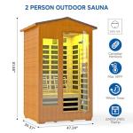 Restisland 2-Person Outdoor Infrared Sauna with Bluetooth
