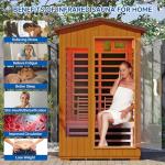 Restisland 2-Person Outdoor Infrared Sauna with Bluetooth