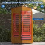 Restisland 2-Person Outdoor Infrared Sauna with Bluetooth