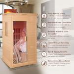Compact 1-Person Infrared Sauna with Red Light Therapy