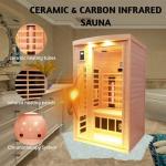 KUNSANA 2-Person Ceramic Infrared Indoor Sauna