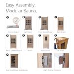 Compact 1-Person Infrared Sauna with Red Light Therapy