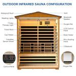 Restisland 3-Person Outdoor Far Infrared Sauna