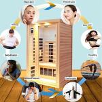 KUNSANA 2-Person Ceramic Infrared Indoor Sauna