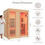 ENSTVER 6.4Ft Infrared Sauna for 2-3 People