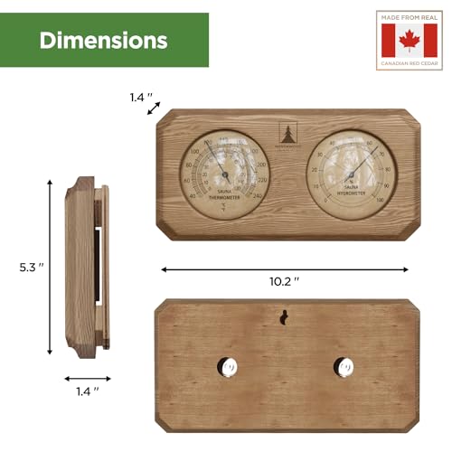 Northwood Sauna 2-in-1 Thermometer & Hygrometer