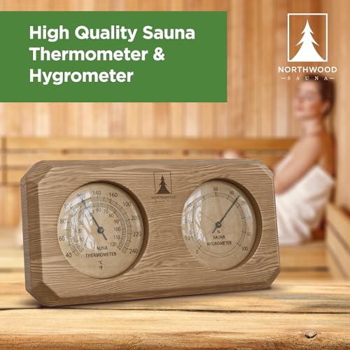 Northwood Sauna 2-in-1 Thermometer & Hygrometer