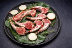 New York Steak & Seafood Frozen New Zealand Rib Lamb Chops - 2 oz Each Hand Trimmed Frozen Rib Lamb Chops (32 Chops)