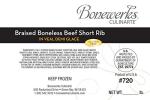 Bonewerks Culinarte Braised Boneless Beef Short Ribs in Veal Demi Glace 10 oz--Pack of 20