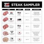 Meat n Bone Premium Wagyu Steak Sampler 5-Pack: A5 Miyazaki-Gyu, Japanese F1, Colorado Wagyu, Wagyu-Angus Cross & USDA Prime Ribeye