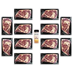 Nebraska Star Beef Prestige Steaks - 12 Packs with Signature Seasoning (12-10oz Ribeyes)