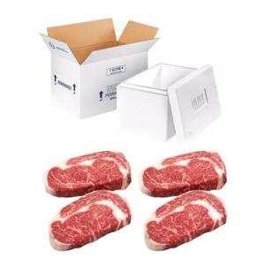 Premium 100% American Wagyu Beef (Ribeye) - 4x count, Gourmet Quality Steaks, Grass-Fed, Pasture-Raised
