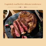 Premium 100% American Wagyu Beef (Ribeye) - 4x count, Gourmet Quality Steaks, Grass-Fed, Pasture-Raised