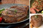 Chicago Steak Company - Premium Angus Beef Gift Set - Classic American Griller Steak Set Includes 2 (10oz) Angus Beef Ribeyes, 2 (10oz) Beef Strips, 2 (6oz) Top Sirloins, 4 (1/2lb) Steak Burgers & Gourmet Steak Seasoning