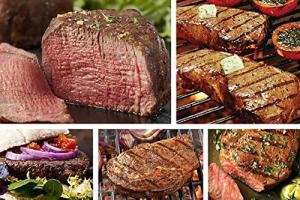 Chicago Steak Company - 27 Piece Meat Assortment - A Feast of Prime Beef! –Classic Prime Steak Set - Includes 2 Filet Mignon Steaks, 6 Sirloin Steaks, 2 Ribeye, 16 Burgers & 1 Chicago Steak Seasoning