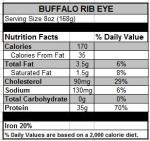 TenderBison Ribeye Steaks - 12 oz, Case of 12