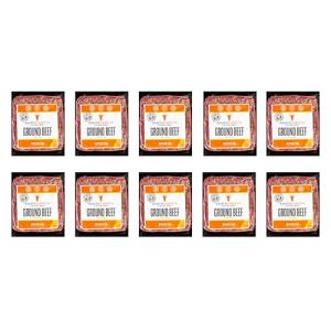 Santa Carota Grass Fed Ground Beef 70% Lean / 30% Fat, Carrot-Finished, Grass-Raised, Bulk Hamburger Meat | Perfect for Burgers, Family Pack Frozen Food (10-1lb packages)