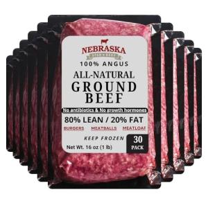 Nebraska Star Beef All Natural Angus 80/20 Ground Beef - 30-1lb Packages