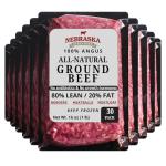 Nebraska Star Beef All Natural Angus 80/20 Ground Beef - 30-1lb Packages