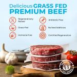 Richards Regenerative Premium Grass-Fed Ground Beef, 85% Lean / 15% Fat – Frozen Family Pack Perfect for Burgers (25-1lb Packages)