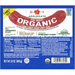 Applegate Organic Beef Hot Dog Uncured, 14oz